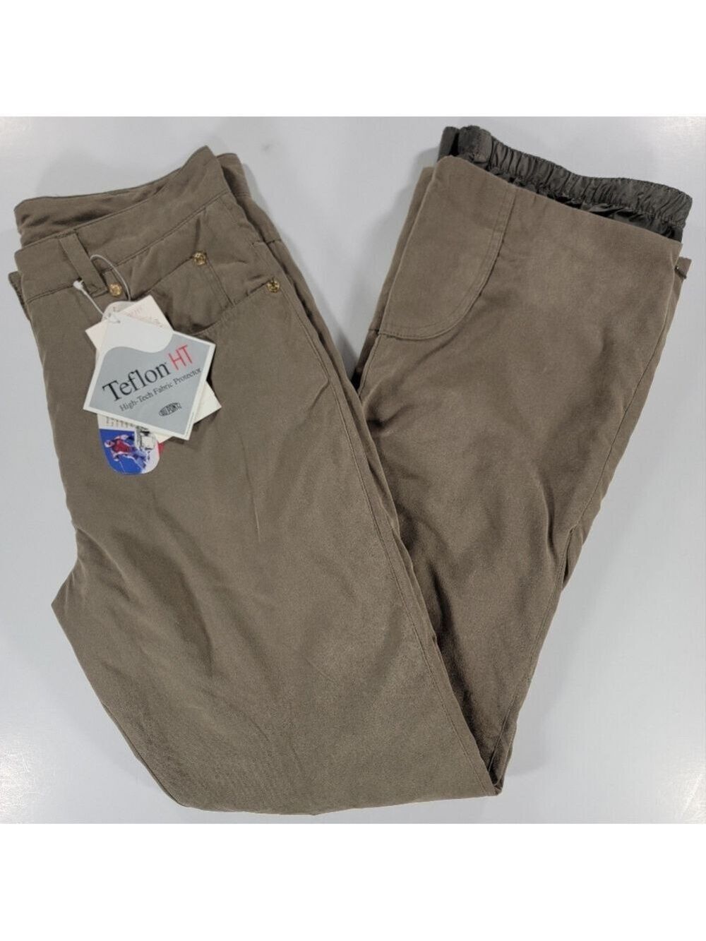 NEW Obermeyer Resort Pants Women 8 Green Olive Faux Suede Cortina Ski Snowboard